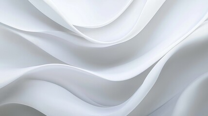 Obraz premium Elegant Soft White Fabric in Gentle Waves