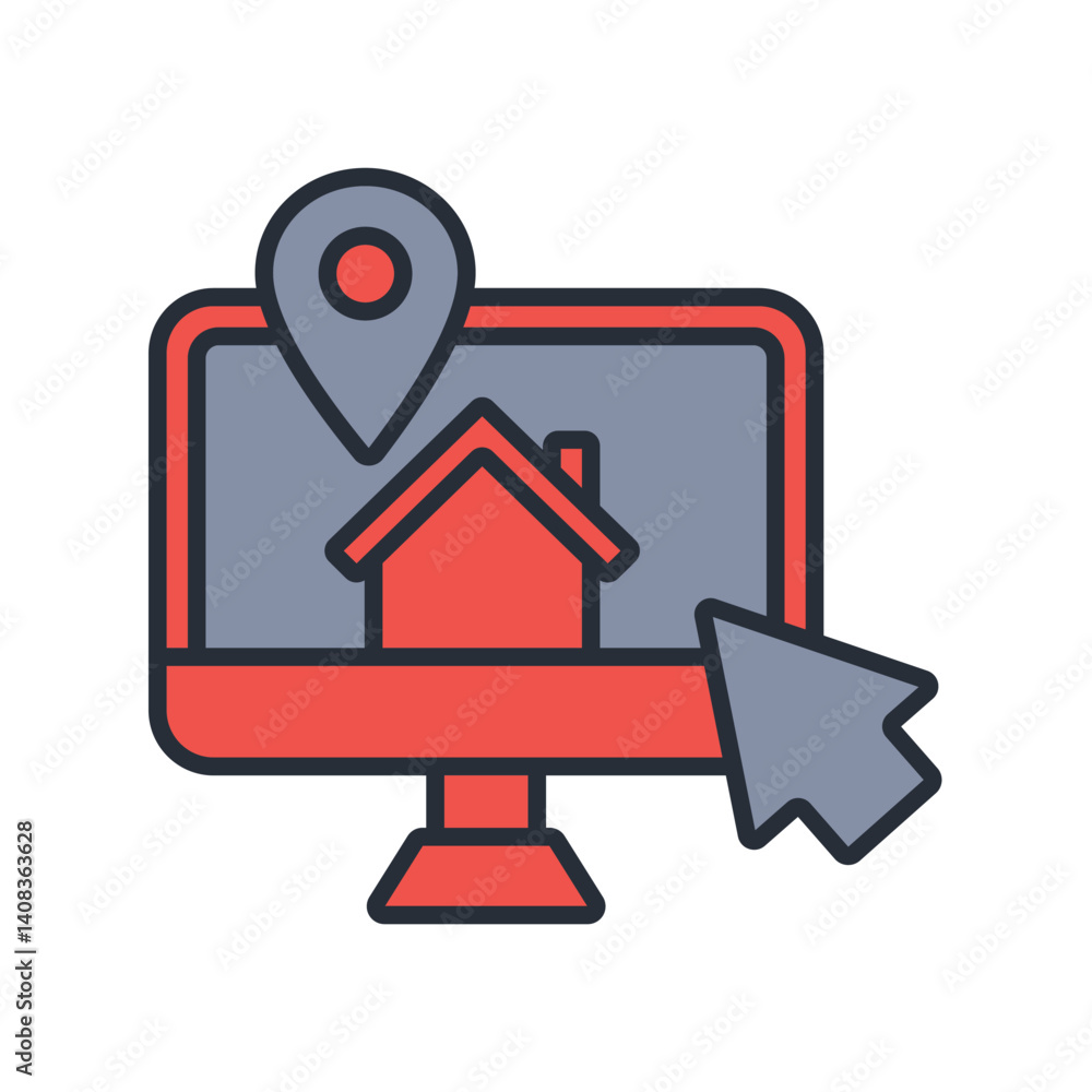 Poster ip address icon. vector.editable stroke.linear style sign for use web design,logo.symbol illustratio
