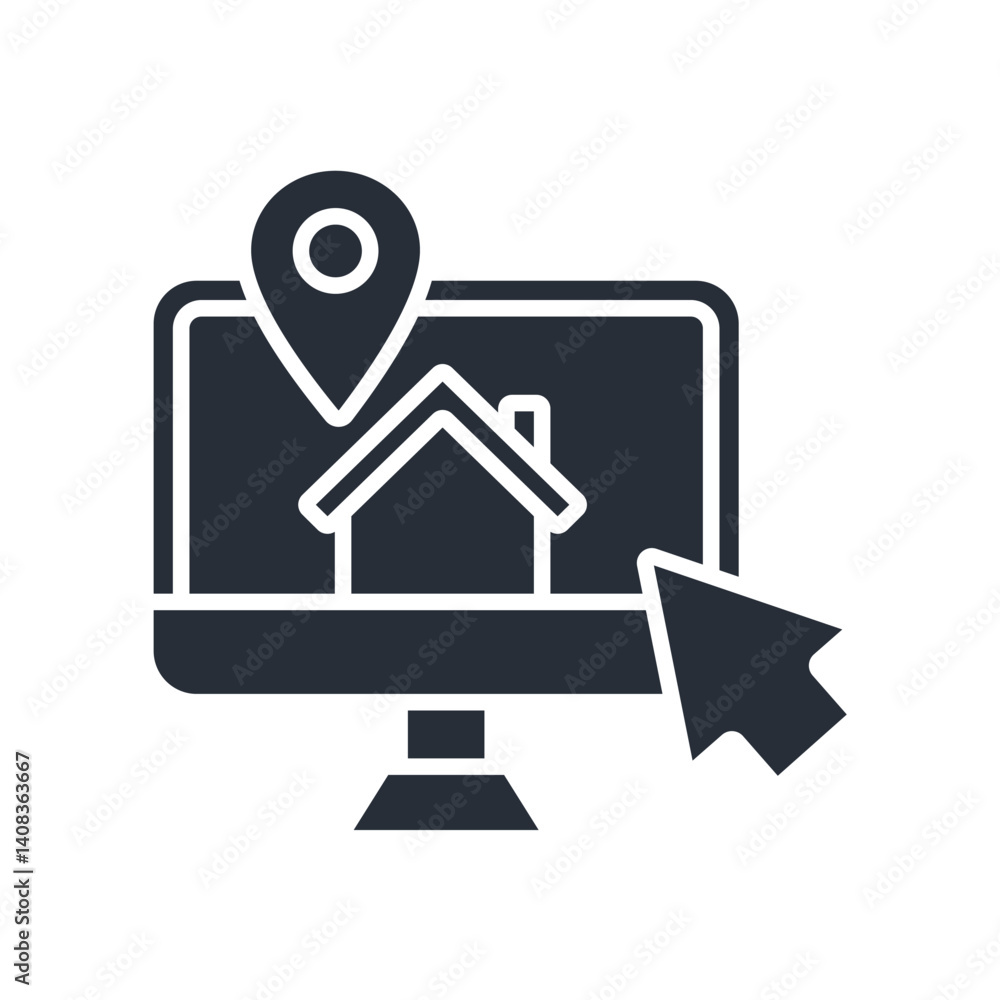 Poster ip address icon. vector.editable stroke.linear style sign for use web design,logo.symbol illustratio