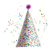 3D Party Hat on transparent background
