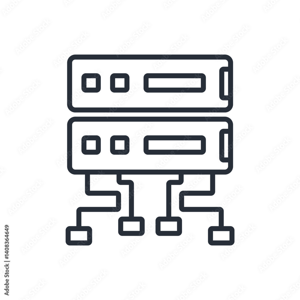 Poster proxy icon. vector.editable stroke.linear style sign for use web design,logo.symbol illustration.