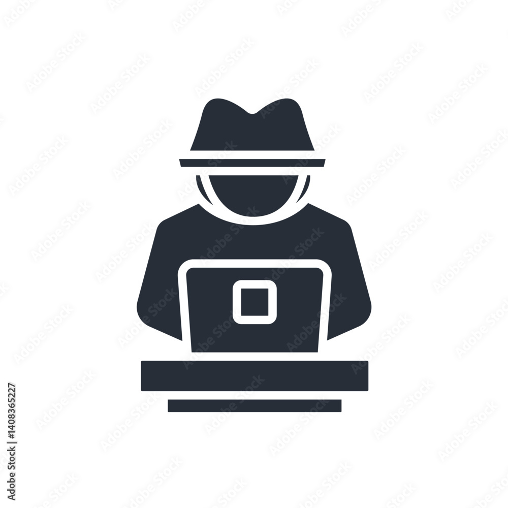 Poster anonymous icon. vector.editable stroke.linear style sign for use web design,logo.symbol illustration
