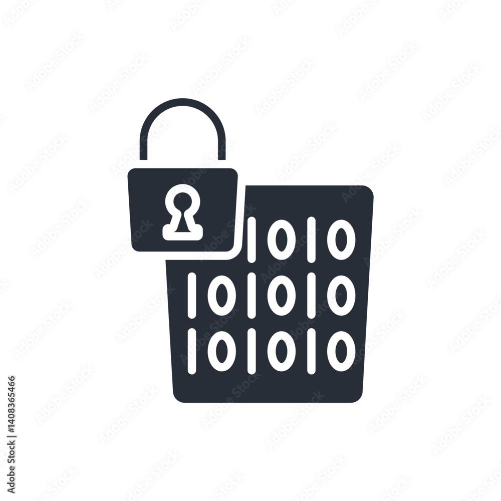 Poster encrypted icon. vector.editable stroke.linear style sign for use web design,logo.symbol illustration