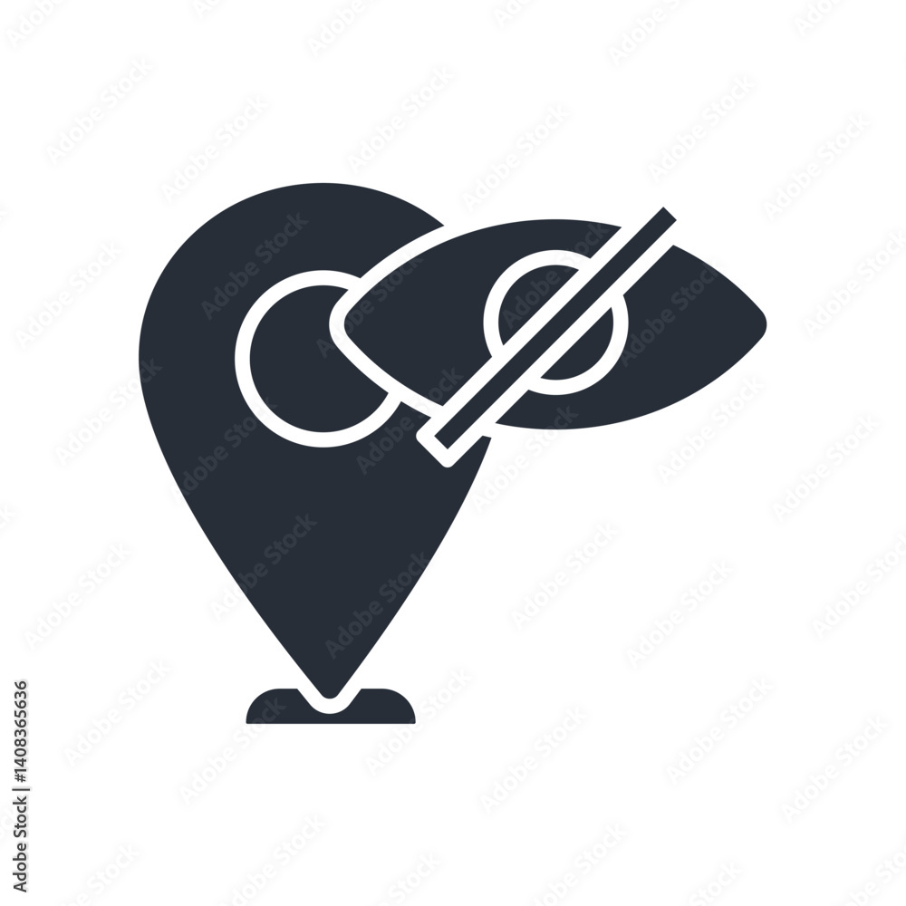 Poster hide ip icon. vector.editable stroke.linear style sign for use web design,logo.symbol illustration.
