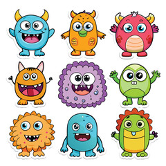 Obraz premium Cute cartoon monsters (2)