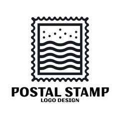 Postal Stamp Vector Logo Design