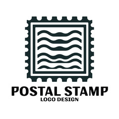 Postal Stamp Vector Logo Design