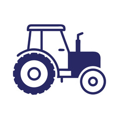 Obraz premium Tractor Icon Representing Agricultural Machinery and Farming Equipment