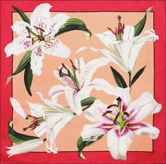 Multi color Pucci inspired composition for scarves and other textile products