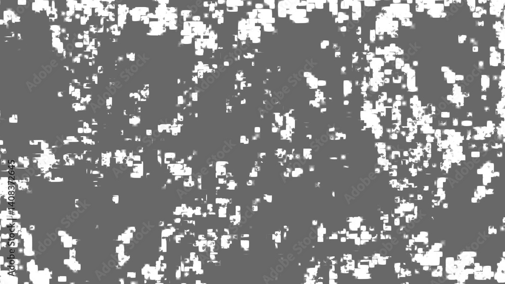 Poster digital noise overlaying gray background, generating textured abstract pattern with grainy visual co