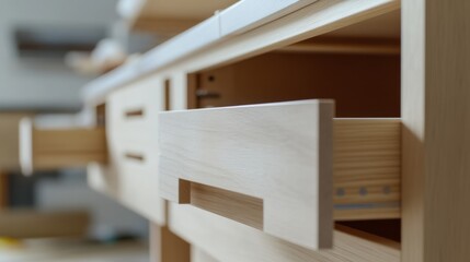 Carpenter installing cabinets at a construction site. Featuring precision and craftsmanship