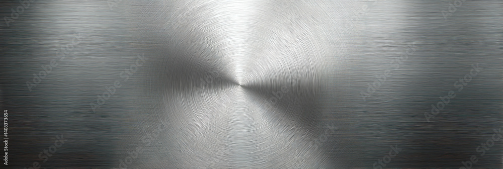 Poster Shiny chrome background with a seamless texture and a beautiful gradient light effect