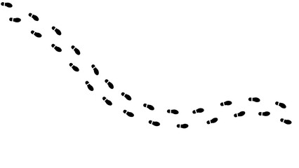 Step footprints paths, vector icon Illustration. isolated on white background