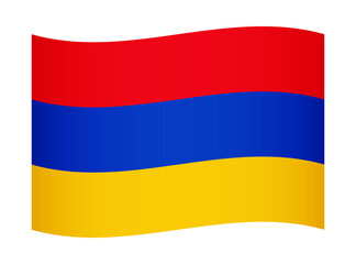 Armenia wavy flag illustration. Waving flag of Armenia transparation png