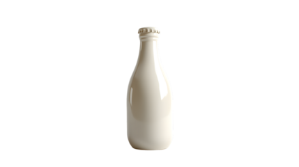 A sleek white bottle with a cap ideal for product photography and design projects