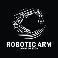 Obraz premium Robotic Arm Vector Logo Design