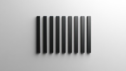 Obraz premium Abstract Minimalist Design with Black Rectangles on a White Background for Modern Art and Decor