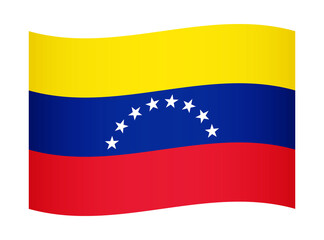 Venezuela wavy flag illustration. Waving flag of Venezuela transparation png