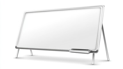Blank Whiteboard Display with Metal Stand for Presentations and Exhibitions