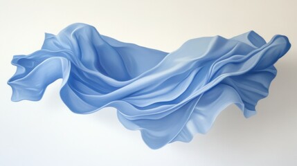 Obraz premium Floating blue fabric