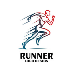 Runner Vector Logo Design