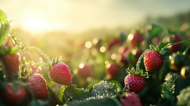 Fresh berries field harvest
