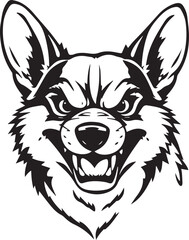 Corgi dog. Hand drawn vector illustration