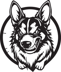 Corgi dog. Hand drawn vector illustration