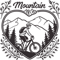Mountain Biking Adventure in Scenic Heart with Nature and Mountains