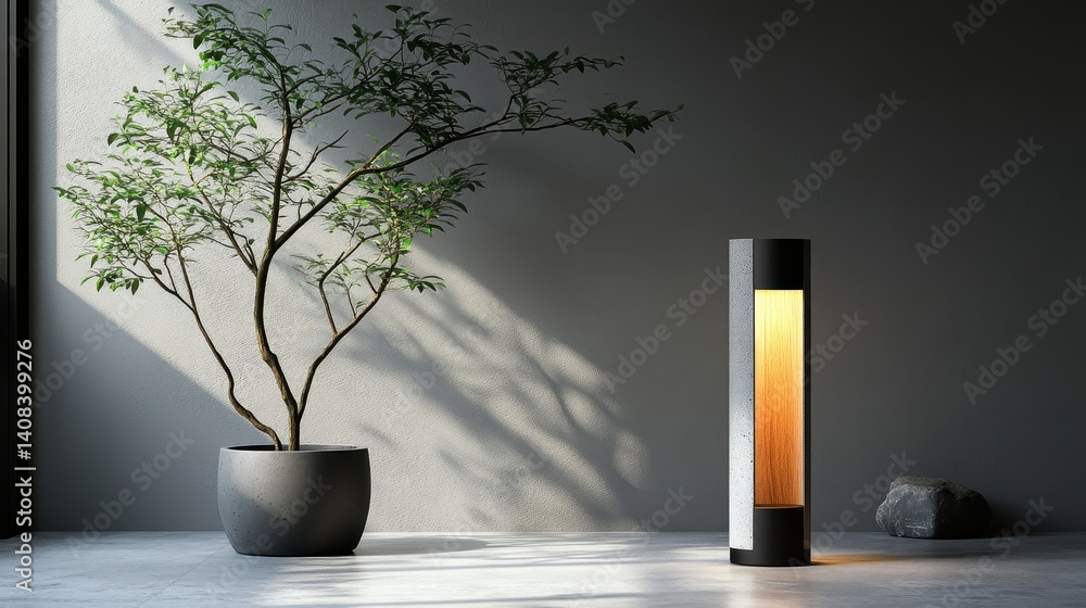 Poster beautiful arrangement of elegant vases with delicate flowers on a wooden table in soft morning light
