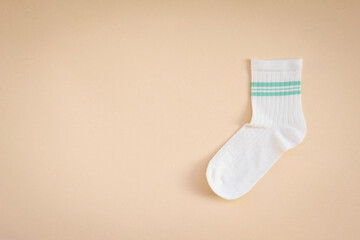 white socks on a plain background