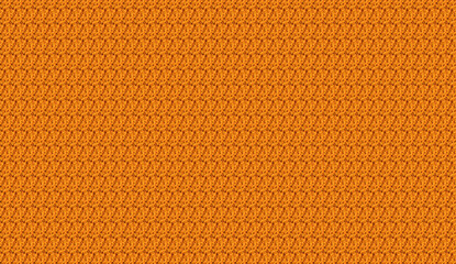 Textured orange knitted fabric with intricate weave pattern, highlighting detailed craftsmanship and uniform design suitable for textile and fashion applications