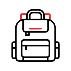 Fototapeta premium Iconic backpack illustration with minimalistic design 