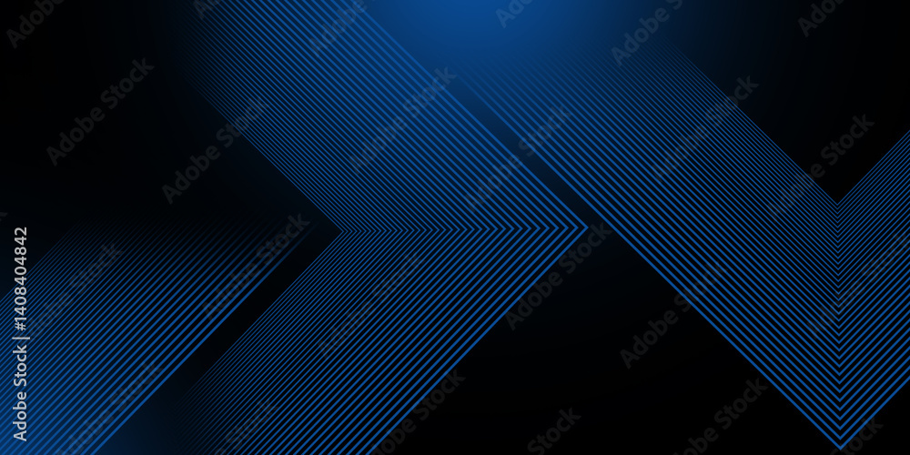 Poster abstract background with glowing triangle geometric lines. modern shiny blue lines pattern. futurist