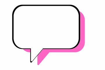 Pink speech bubble icon