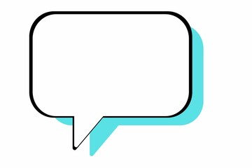 Blue speech bubble icon