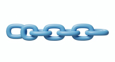 Obraz premium 3D cartoon chain isolated white background
