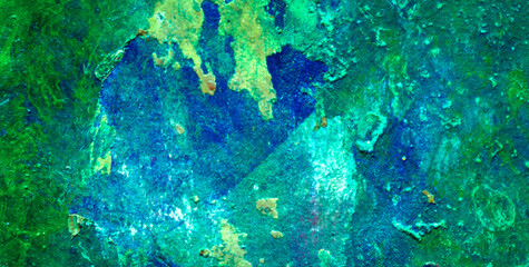 A Painting Blending Water, Light, and Dirty Parchment Textures