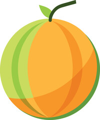 galia melon color vector icon on transparent background
