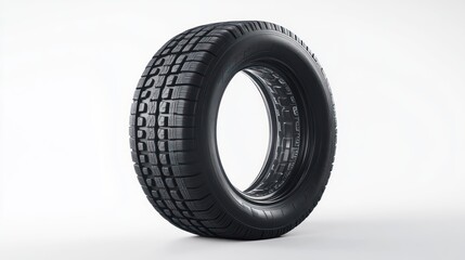 Highquality car tire with detailed tread pattern ideal for automotive and transportation them