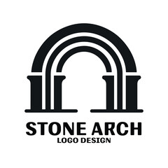 Stone Arch Vector Logo Design