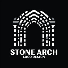 Stone Arch Vector Logo Design