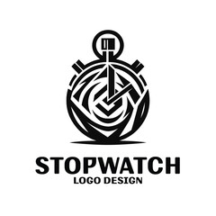 Stopwatch Vector Logo Design