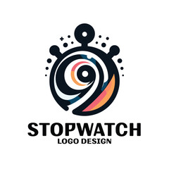 Stopwatch Vector Logo Design