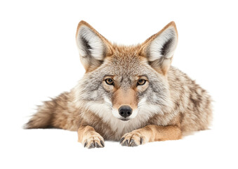 Obraz premium Coyote for Wildlife and Nature Art - Isolated on White Background