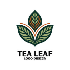 Tea Leaf Vector Logo Design