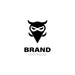 Fototapeta premium Ninja Logo. Ninja Logo Design. Ninja Logo Brand. Ninja Logo Vector Design Isolated on White Background