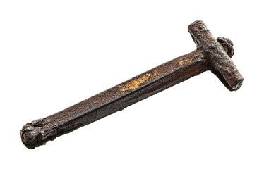 Crucifixion Nail for Religious Relics - Isolated on White Background