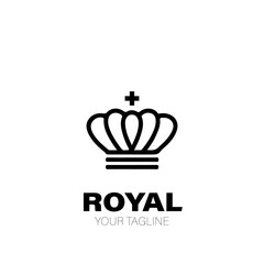 Royal Logo. Royal Logo Design. Royal Logo Brand. Royal Logo Vector Design Isolated on White Background
