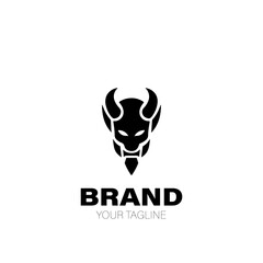 Fototapeta premium Demon Logo. Demon Logo Design. Demon Logo Brand. Demon Logo Vector Design Isolated on White Background